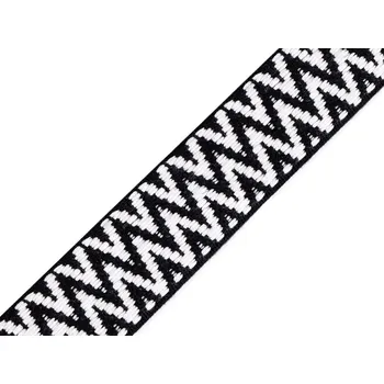 Oboustranný popruh šíře 38 mm, barva 5 černá