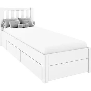 Postel Dřevěná postel LUSY 90x200 Bílá