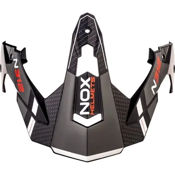 Příslušenství k helmě na motorku kšilt pro přilby N312 DRONE, NOX (tmavě modrá matná,červená)