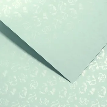 Papír Papír na vizitky A4 220g 203508 Růže malá sv.modrá