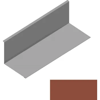 Střecha Lemování ke zdi rovnoběžné s okapem RS250S-120 PU&nbsp;50&nbsp;MAX MM133 cihlová