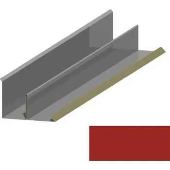 Střešní lemovaní Lemování ke zdi boční RS416BAD SP 25 RAL 3000 červená