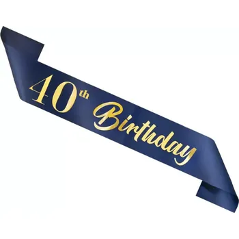 Party dekorace Šerpa 40th Birthday - tmavě modrá