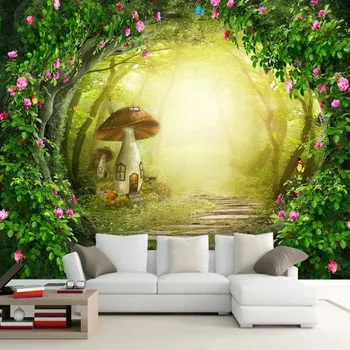 Fototapeta Solution Media 3D tapeta - Houbový dům v kouzelném lese MU1345 6 - Samolepící tapeta - 380-450g/m2
