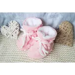 AMÁLKA Zateplené bačkůrky minky, růžové Velikost: 56-68