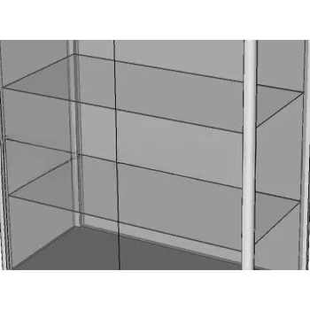 EXPOINT Police do vitrín typu ZAV Název: 60 x 25cm, 6mm kalené sklo