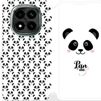 Pouzdro na mobilní telefon Flipové pouzdro Mobiwear - Xiaomi Redmi Note 14 Pro Plus 5G - M030P Panda Amálka (Knížkové flip pouzdro, obal, kryt na mobil Xiaomi Redmi Note 14 Pro Plus 5G - M030P Panda Amálka, materiál Umělá kůže + TPU - ochrana 360°, stojánek, silikonová vanička,)