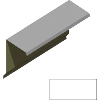 Střecha Ukončení pultové střechy RS360A-60 SP&nbsp;25 s okapnicí RAL 9010 bílá