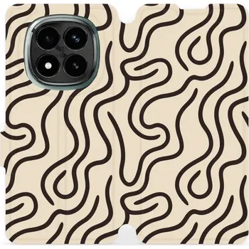 Pouzdro na mobilní telefon Flipové pouzdro Mobiwear - Xiaomi Redmi Note 14 Pro Plus 5G - VA60S Linky (Knížkové flip pouzdro, obal, kryt na mobil Xiaomi Redmi Note 14 Pro Plus 5G - VA60S Linky, materiál Umělá kůže + TPU - ochrana 360°, stojánek, silikonová vanička, magnetické zavírá