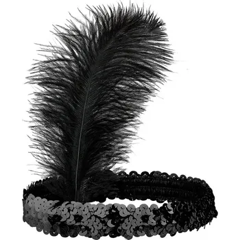 Karnevalový doplněk Čelenka - Charleston - s peřím