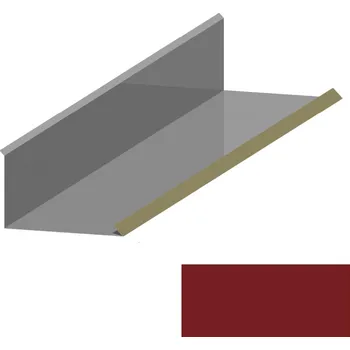 Střešní lemovaní Lemování ke zdi boční RS312B SP 25 RAL 3011 červenohnědá