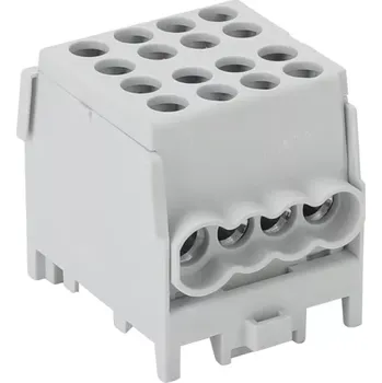 Tracon FLECU-25-16-4 Rozvodná svorka odbočná,na DINlištu, šedá (Tracon FLECU-25-16-4)