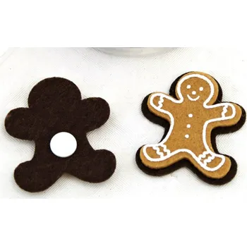 Vánoce Vánoční filcová dekorace - perníček lepítko - panáček