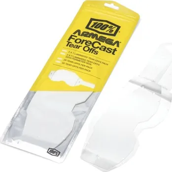 Motocyklové brýle strhávací slídy plexi LAMINOVANÉ pro brýle ARMEGA FORECAST, 100% (2X7 vrstev v balení, čiré)