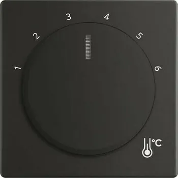 vypínač Kryt termostatu ABB Future/Solo s otočným ovladačem mechová černá