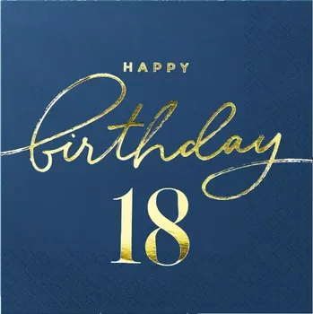 Papírový ubrousek Papírové ubrousky 18. narozeniny - Royal blue