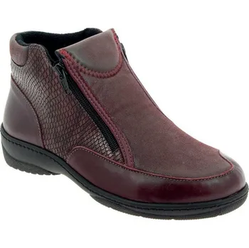 Dámské kozačky PodoWell MARJORIE široká polokozačka dámská bordová Velikost: 37