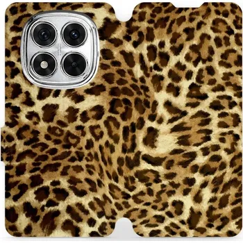 Pouzdro na mobilní telefon Flipové pouzdro Mobiwear - Xiaomi Redmi Note 14 Pro 5G - VA33P Leopardí vzor (Knížkové flip pouzdro, obal, kryt na mobil Xiaomi Redmi Note 14 Pro 5G - VA33P Leopardí vzor, materiál Umělá kůže + TPU - ochrana 360°, stojánek, silikonová vanička, magnetické)