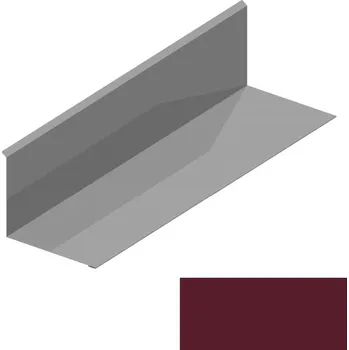 Střešní lemovaní Lemování ke zdi rovnoběžné s okapem RS250S-105 SP 25 RAL 3005 vínová