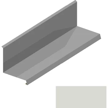 Střešní lemovaní Lemování ke zdi rovnoběžné s okapem RS250Q-105 SP 25 s okapnicí RAL 9002 šedobílá