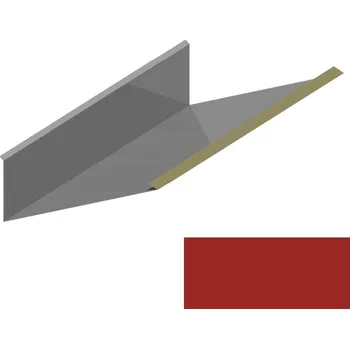 Střešní lemovaní Lemování ke komínu vrchní RS416V-75 SP 25 RAL 3000 červená