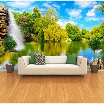 Fototapeta Solution Media 3D tapeta - Jezero s vodopádem MU92 3 - 3D Relief - Vliesová tapeta - 320g/m2