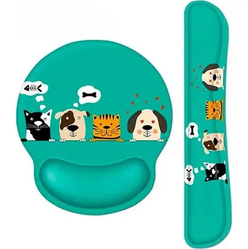 Podložka pod myš Huado Set podložka pod myš a zápěstí Chlupatá banda Huado 97k-cube