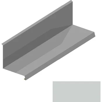Střešní lemovaní Lemování ke zdi rovnoběžné s okapem RS250Q-105 SP 25 s okapnicí RAL 9006 stříbrná