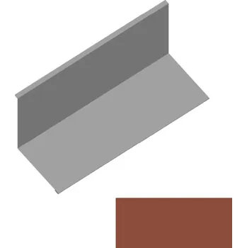 Střecha Lemování ke zdi rovnoběžné s okapem RS250S-135 PU&nbsp;50&nbsp;MAX MM133 cihlová