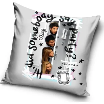 Dekorativní polštářek Carbotex Polštářek Přátelé Párty u Monicy