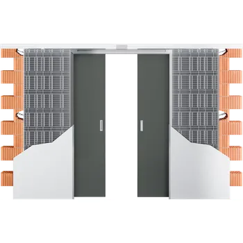 Stavební pouzdro 2070 mm - Stavební pouzdro JAP 713 EMOTIVE LINE - KOMFORT Výška: 211,2 cm, Typ příčky: ZEĎ, Tloušťka příčky: 12,5 cm