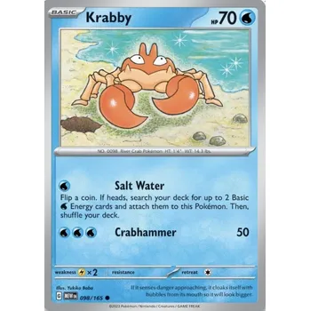 Karetní hra The Pokémon Company Pokémon TCG: MEW 098/165 Krabby - 151 REVERSE HOLO
