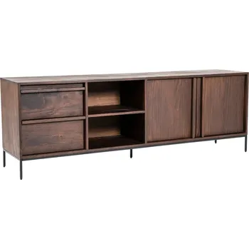 Televizní stolek Eleonora Hnědý dřevěný TV stolek Jimmy 180 x 40 cm