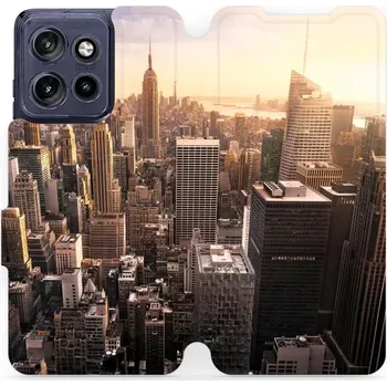 Flipové pouzdro Mobiwear - Motorola Edge 50 Neo - M138P New York (Knížkové flip pouzdro, obal, kryt na mobil Motorola Edge 50 Neo - M138P New York, materiál Umělá kůže + TPU - ochrana 360°, stojánek, silikonová vanička, magnetické zavírání)