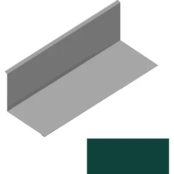 Střešní lemovaní Lemování ke zdi rovnoběžné s okapem RS250S-120 SP 25 RAL 6005 zelená