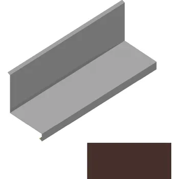 Střešní lemovaní Lemování ke zdi rovnoběžné s okapem RS250Q-120 SP 25 s okapnicí RAL 8017 hnědá