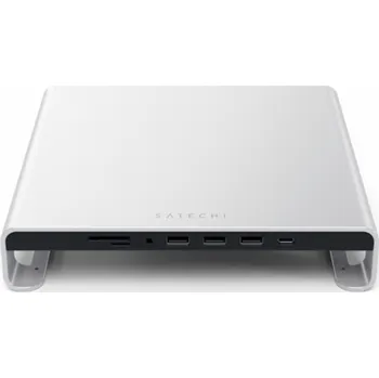 USB hub Satechi Aluminum Monitor Stand Hub for iMac silver