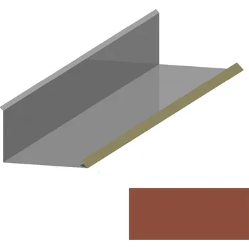 Střešní lemovaní Lemování ke zdi boční RS312B SP 25 RAL 8004 cihlová