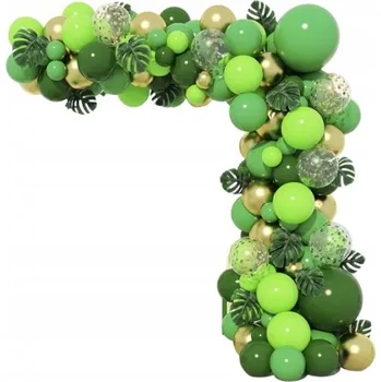 Balónek Balónková girlanda zelená sada 122 ks balónky + páska