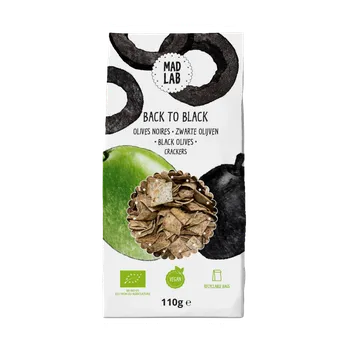Mad lab Vegan bio krekry s černými olivami110 g min.trv.10/2025
