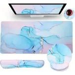 Huado XXL ergonomický set podložek k PC 4v1 Růžovo-modrý mramor Huado MRBL-987741