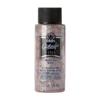 Výtvarná barva FolkArt Glitterific Fine - Třpytivá akrylová barva 59 ml Metallic color: ROSE GOLD