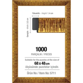 Puzzle ART PUZZLE Rám na puzzle 68x48cm zlatý (5711)