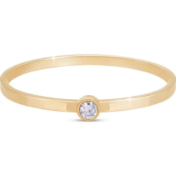 Náramek biju Pozlacený pevný náramek z chirurgické oceli, zirkon 2002709