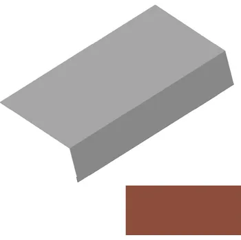 Střecha Okapový plech RS250S-135 SP&nbsp;35&nbsp;TEX 2M38A cihlová