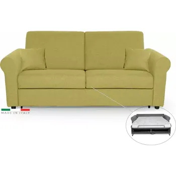 Pohovka Pohovka SAVONA s rozkladem na každodenní spaní, sv. žlutá (penelope 07), 140