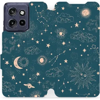 Flipové pouzdro Mobiwear - Motorola Edge 50 Neo - VP14S Magický vesmír (Knížkové flip pouzdro, obal, kryt na mobil Motorola Edge 50 Neo - VP14S Magický vesmír, materiál Umělá kůže + TPU - ochrana 360°, stojánek, silikonová vanička, magnetické zavírání)