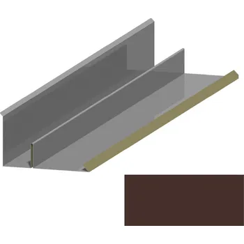 Střešní lemovaní Lemování ke zdi boční RS416BD SP 25 RAL 8017 hnědá