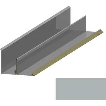 Střešní lemovaní Lemování ke zdi boční RS416BAD SP 25 RAL 9007 tmavě stříbrná