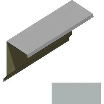 Střecha Ukončení pultové střechy RS360A-60 SP&nbsp;25 s okapnicí RAL 9007 tmavě stříbrná